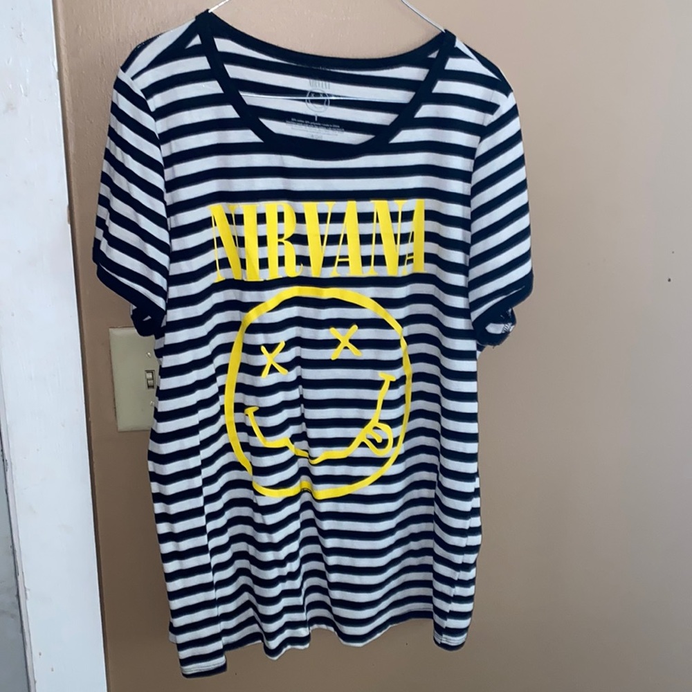 Torrid ‘Nirvana’ Black and White Striped Plus Size T-Shirt